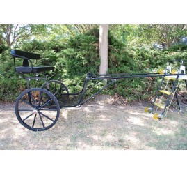 EZ Entry Horse Cart-Pony Size 55"/60" Straight Shafts w/24" Solid Rubber Tires